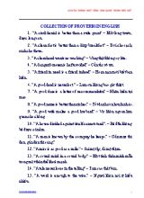 Collection of proverbs in English